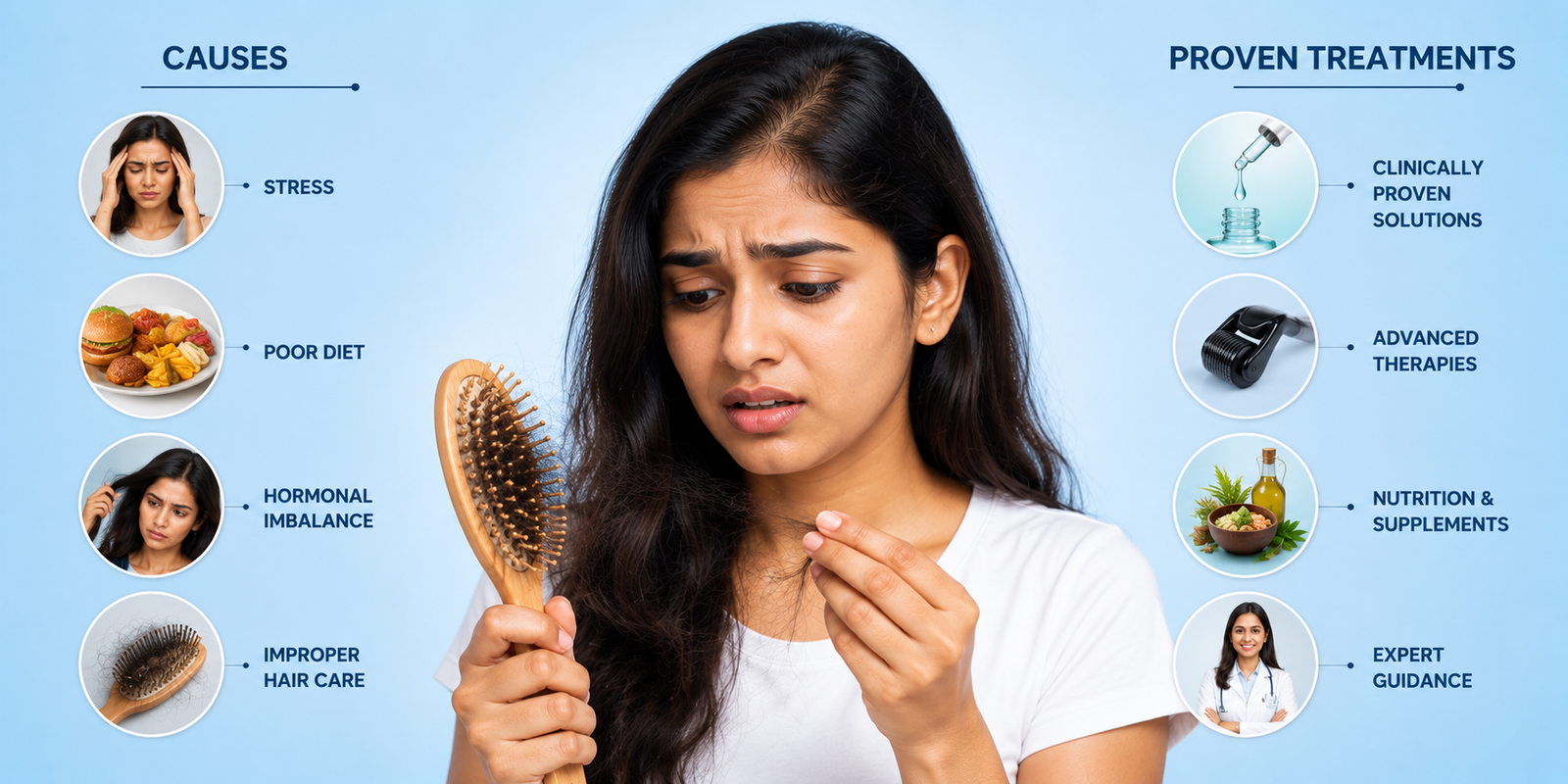 Excess Hair Fall Causes and Proven Treatments at Amppa Skin and Hair Clinic